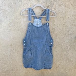 Obey Overall denim dress medium wash size XS with pockets